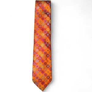 Geoff Nicholson Orange Silk Tie